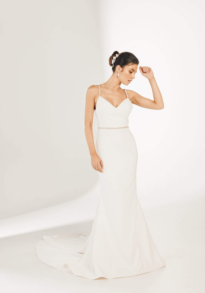 Model wearing Otelia wedding gown