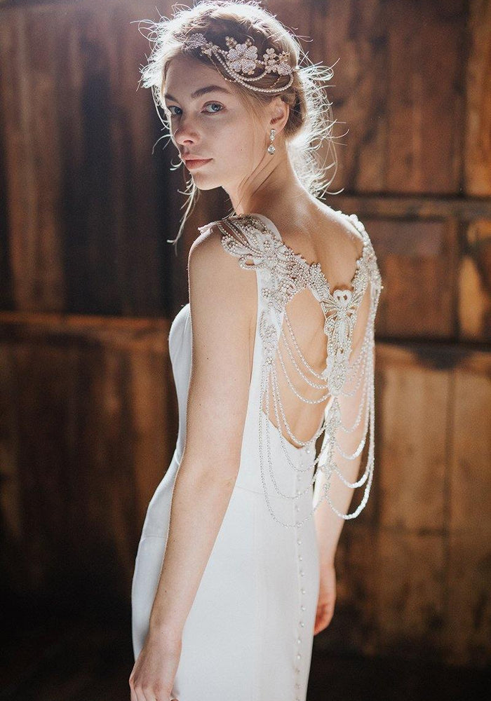 Model wearing Sofia wedding gown