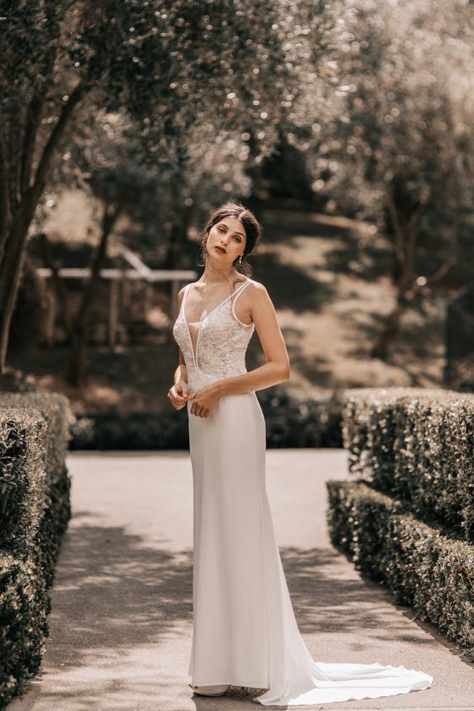 Model wearing Lakisha wedding gown