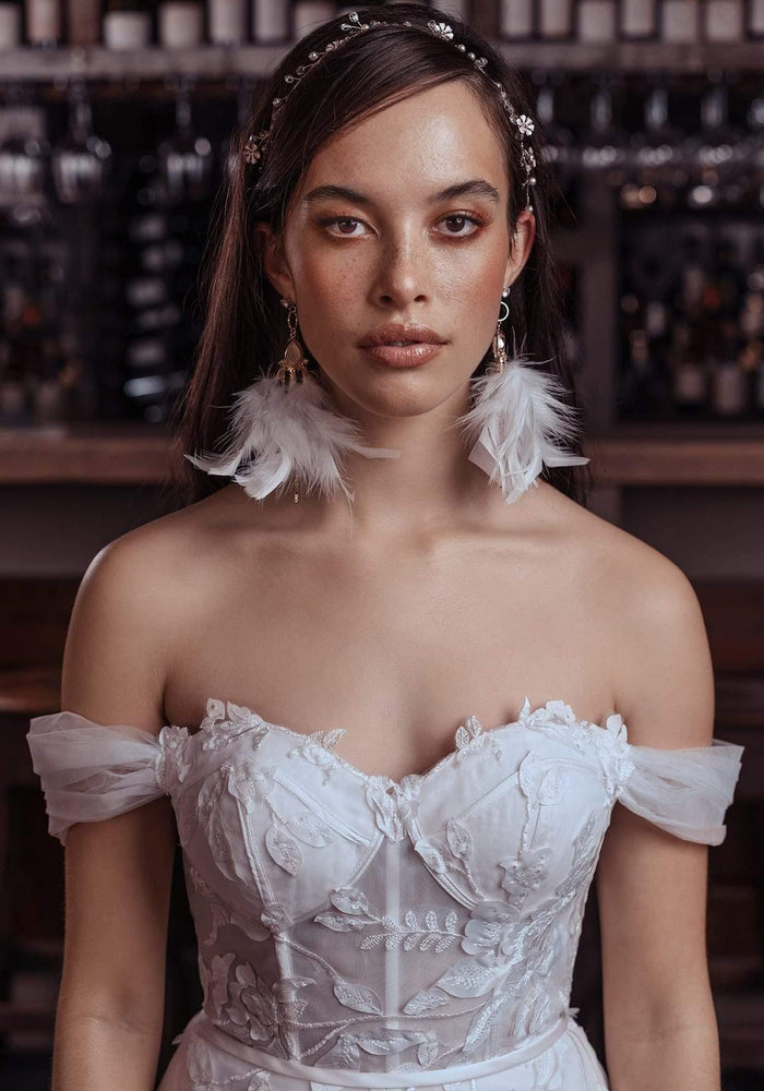 Model wearing Matilda wedding gown