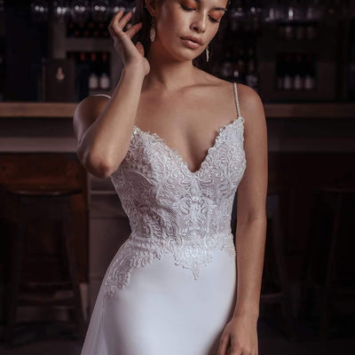 Model wearing Mabeline wedding gown