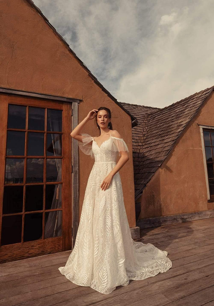 Model wearing Marcia wedding gown
