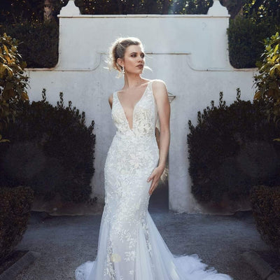 Model wearing Nila wedding gown