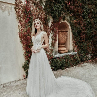 Model wearing Noa wedding gown