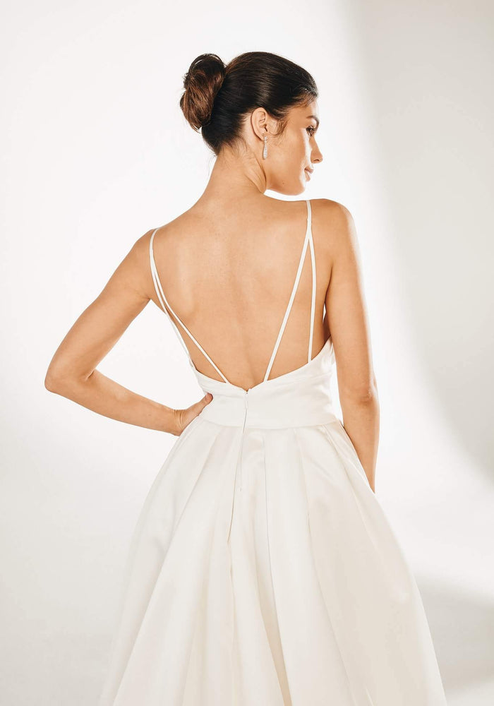 Model wearing Orfia wedding gown