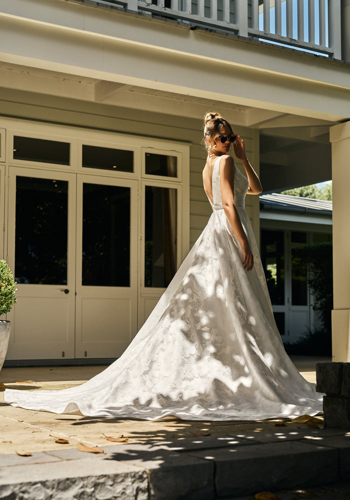 A-line Wedding Dress with Princess Cut Neckline | Stella York Wedding  Dresses